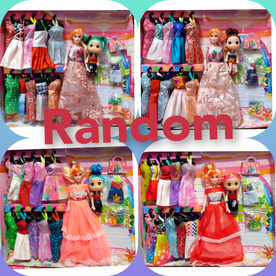 Hot promo boneka berbie + 10 set baju + bonus macam varian