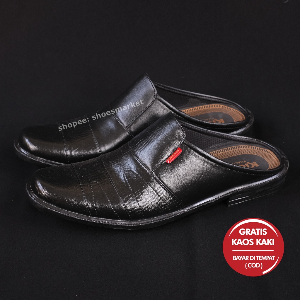 Sepatu Sendal Pria Slop Bustong Cowok Casual Santai Formal Kerja