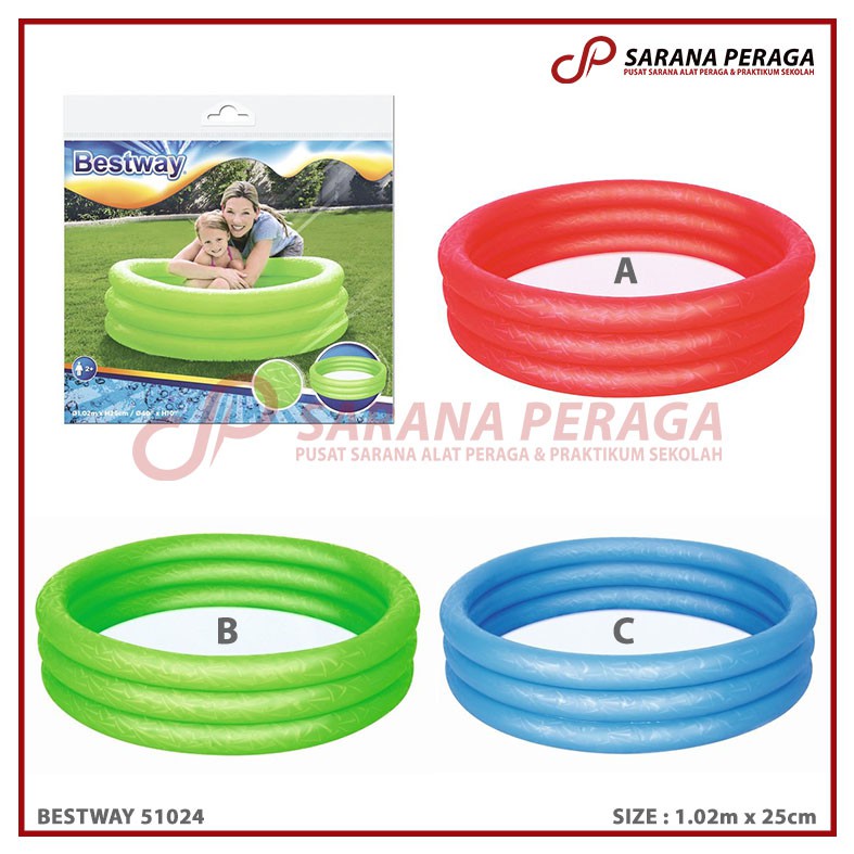 SaranaPeraga - Kolam Renang Karet Bestway 51024 / Kolam Renang Anak / Kolam Renang 1,02x25 cm - Main