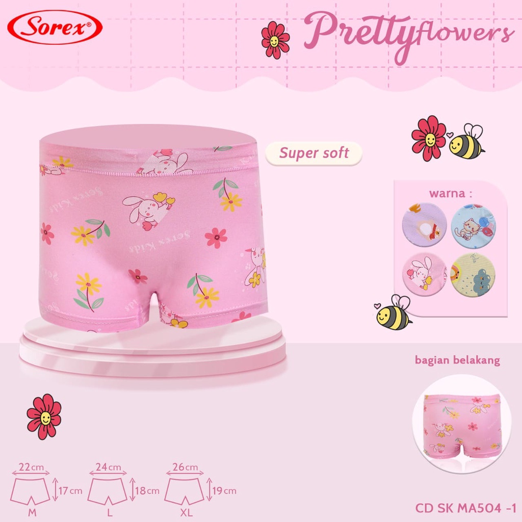 SOREX KIDS GIRL SK NA 404 / SK MA 217 - / SK MA504 / SK 1313 / SK 1315CD CELANA DALAM BOXER ANAK CEWEK PEREMPUAN