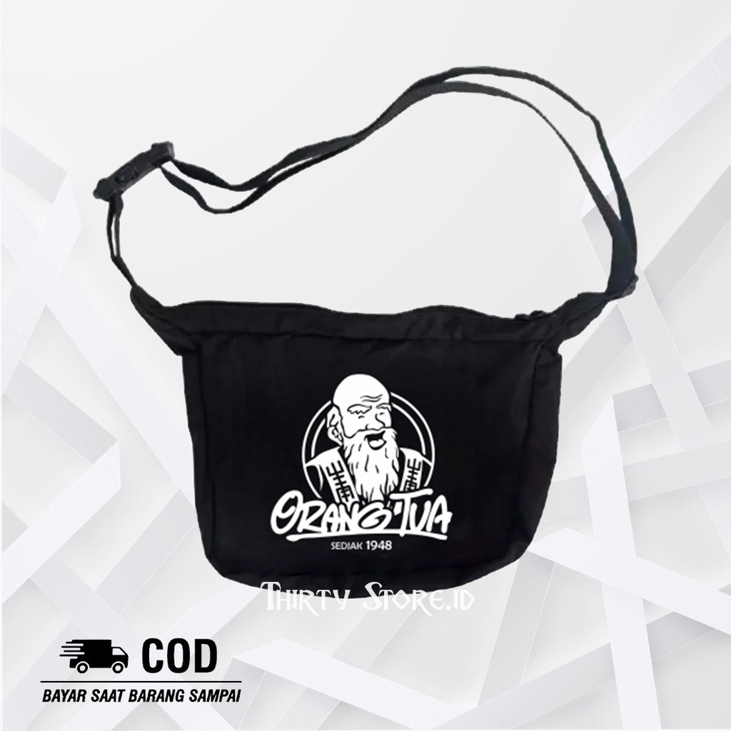 Sling Bag New Orang Tua Slingbag Pria Wanita / Tas Selempang New Slempang Semi Canvas | Thirtystore.Id