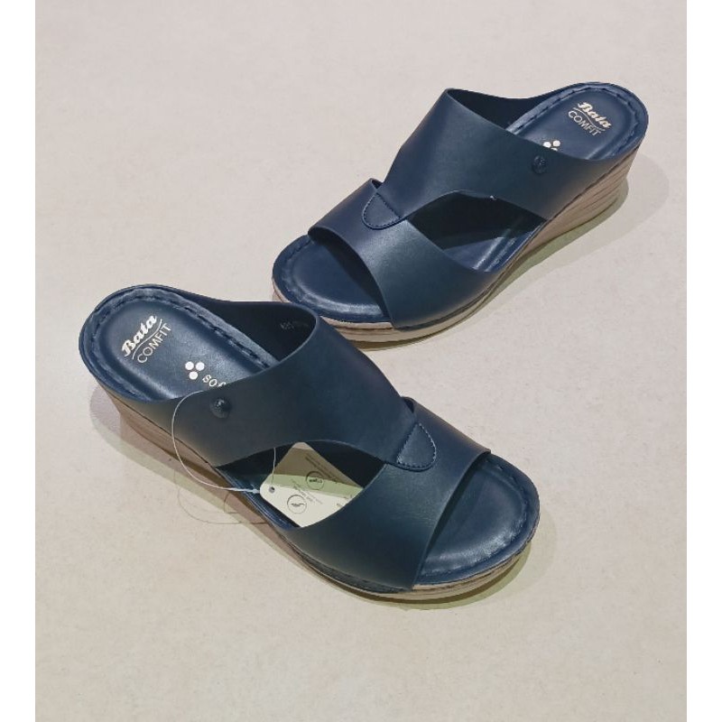 BATA COMFIT Sepatu Sandal Wedges Wanita CATRIONA NAVY-6919756