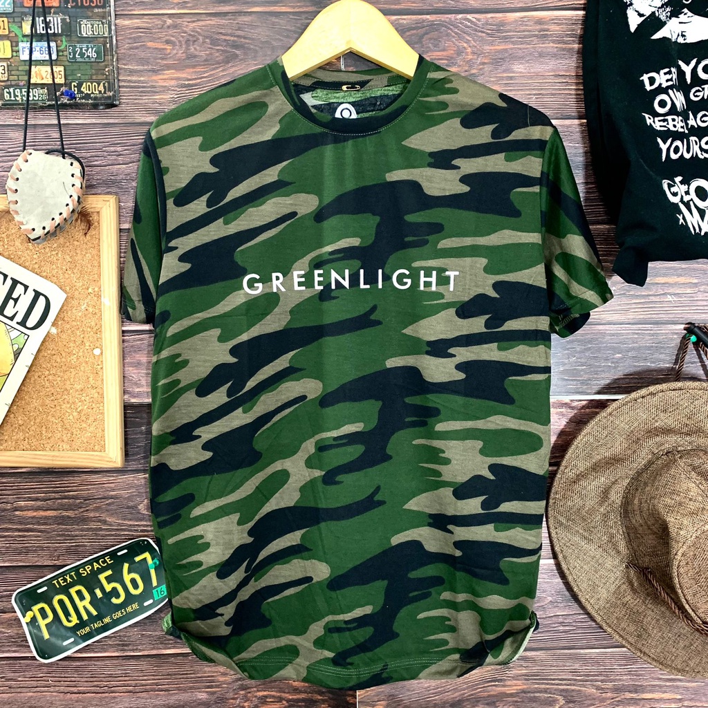 kaos distro kaos pria GL ARMY allsize ld98cm cotton 30s baju kaos cowok army loreng