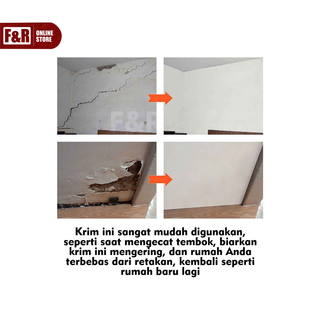 Dempul Tembok Krim Penambal Dinding Wall Repair Pasta Dempul Cream Penutup Dinding Waterproof 3 in 1