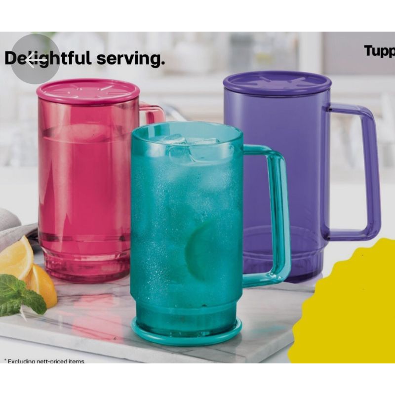 Deluxe Mug Tupperware Malaysia purple 525ml (harga 1 pcs)