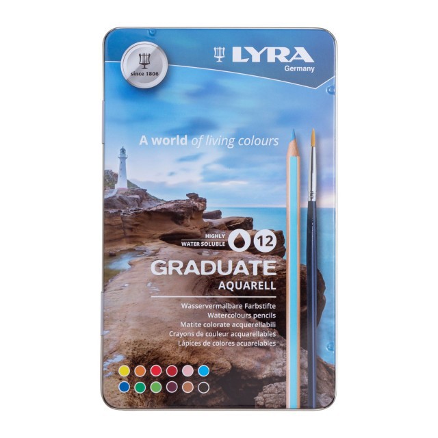 

LYRA Graduate Acquarell Metal Box 12 Colors