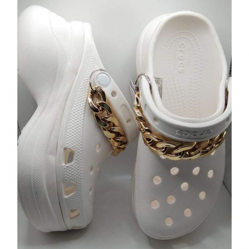 1 Pasang Rantai Emas JIBBITZ Untuk CROCS (2 PCS)