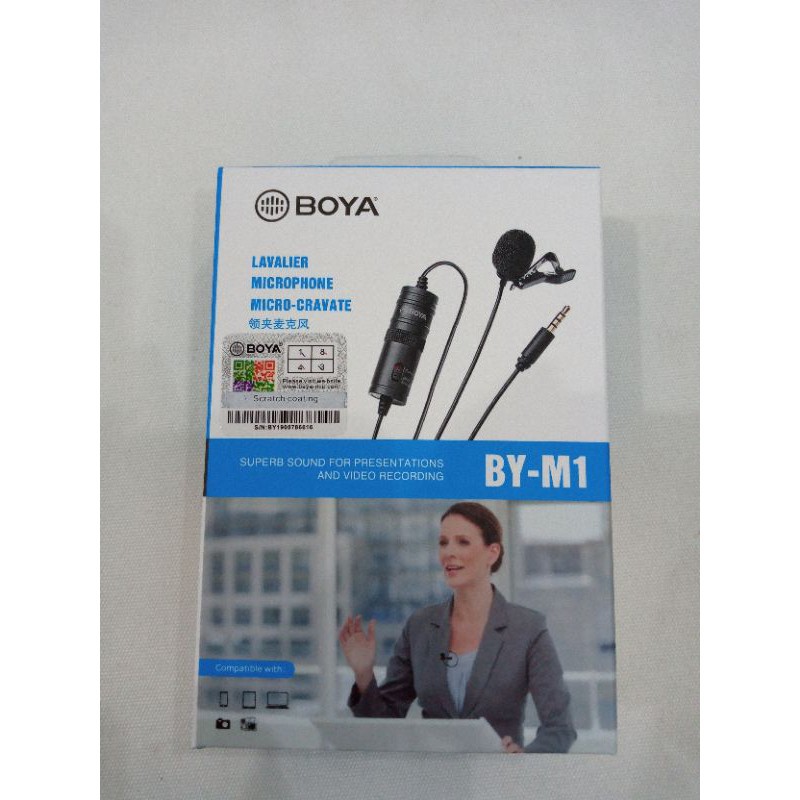 Mic BOYA BY-M1, BY M1 Lavalier Microphone Micro Cravate Clip on DSLR H BOYA