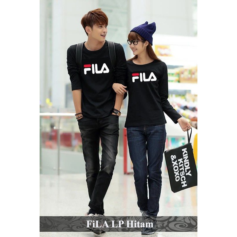 Kaos Fila Lengan Panjang Couple Terbaru Casual Simple Fila Lp Shopee Indonesia