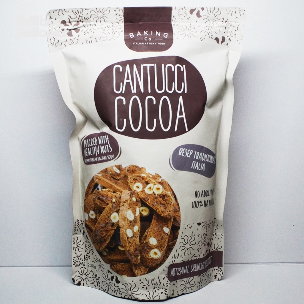 

BAKING CO CANTUCCI HAZELNUT COCOA 200GR | SNACK SEHAT