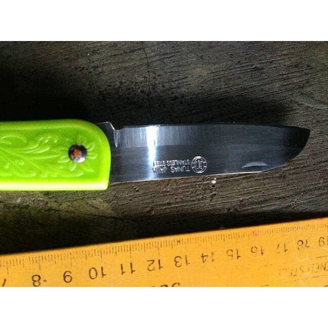 Pisau Lipat Kecil Mini Folding Knife Stainless Gagang Plastik Kecil