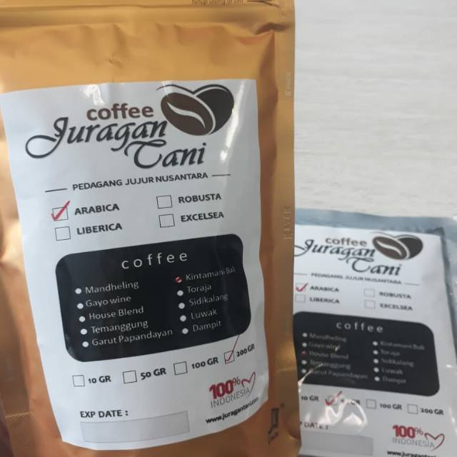 

Kopi juragan tani Kintamani Bali 200 gr