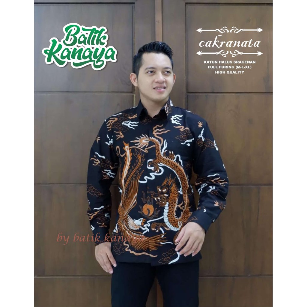 CAKRANATA Kemeja Batik Pria Lengan Panjang FULL FURING Batik KANAYA