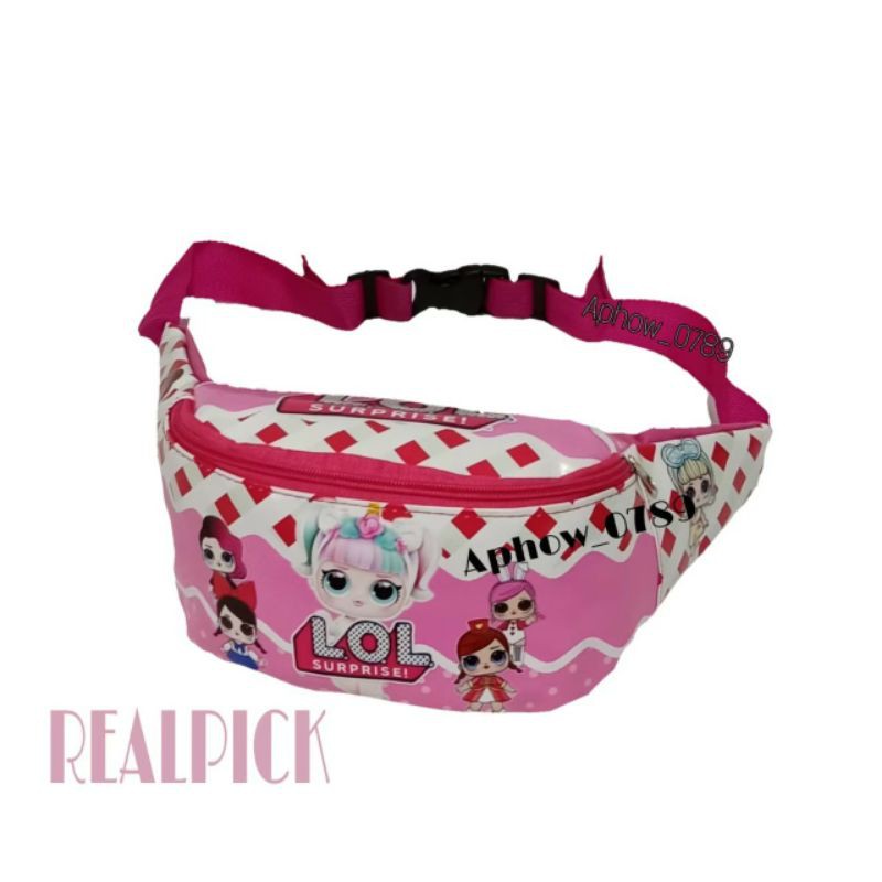 WEST BAG ANAK MOTIF LOL WAISTBAG ANAK TERMURAH FOTO REALPICT