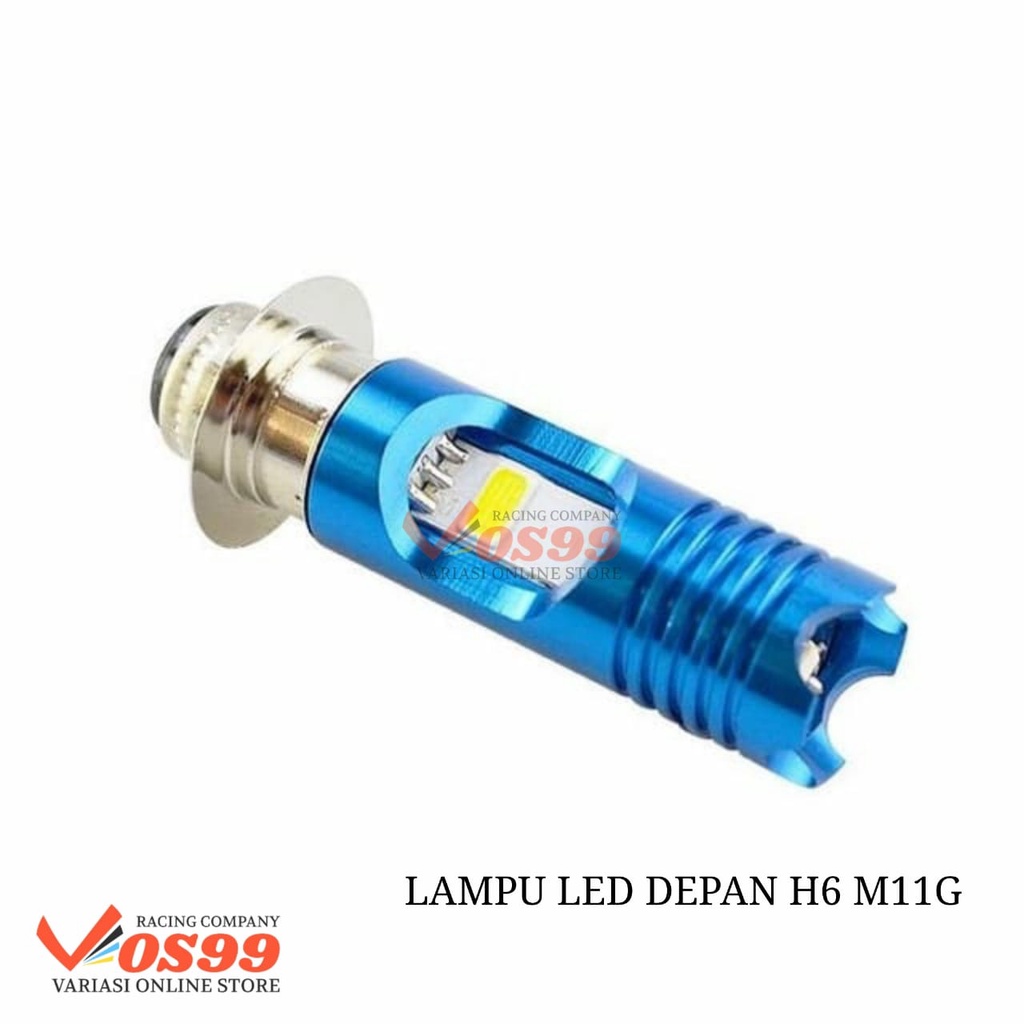 LAMPU LED DEPAN H6 M11G PUTIH SENJA BIRU MOTOR BEBEK MATIC