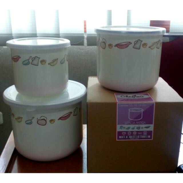 Canister Enamel Chefina Gracia Antiqa Set