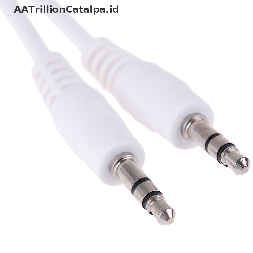 Aatrillioncatalpa 1Pc Kabel aux audio stereo 3.5mm male Ke male Panjang 1m Untuk Mobil