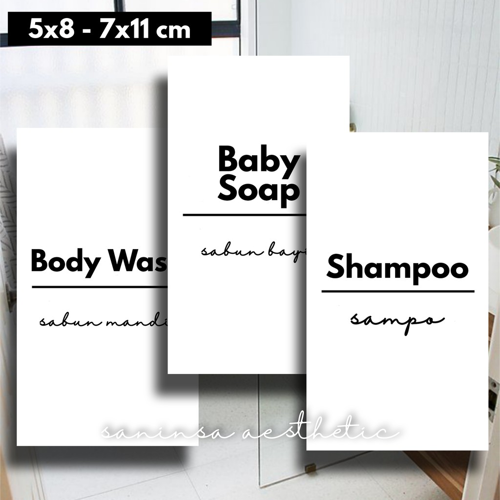 Stiker Label Botol Sabun Cair Best Seller Free Label Waterproof