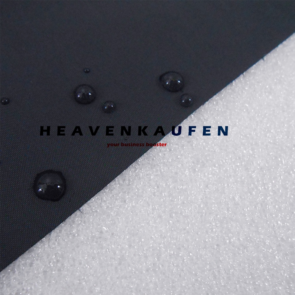Kain Parasut Hitam Waterproof Anti Air Coating Milky PU Untuk Tenda Jas Hujan Rain Cover Dll Meteran