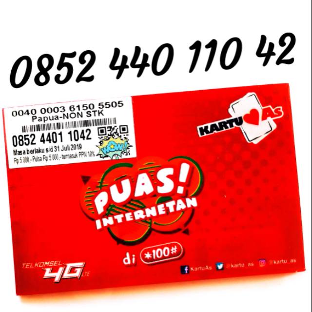 Nomor Cantik Telkomsel Kartu As Rapi Murahh