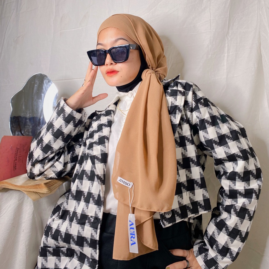 JINISO Earth Tone Pashmina Hijab Basic AURA Image 5