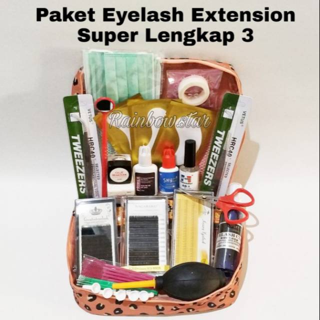 Paket Eyelash Extension Super Lengkap 3 Bulu Mata Super Lembut