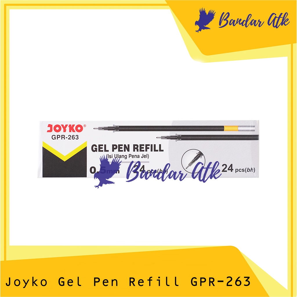 

Refill Pen Pulpen JOYKO GPR 263 For JK100NT 0.5mm HITAM [1 BOX ISI 24]