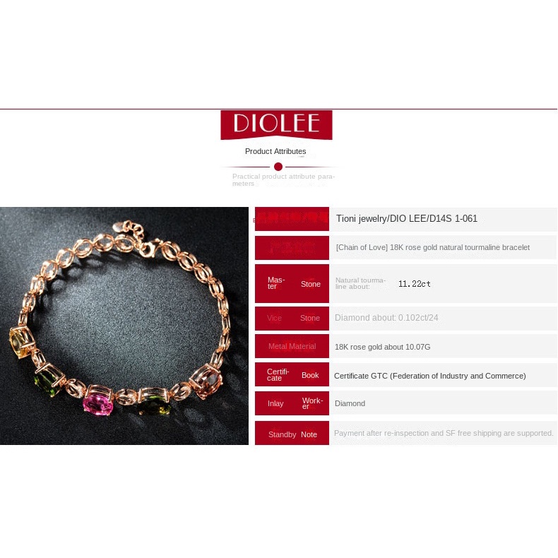 Gelang Zircon Warna-Warni Bahan Stainless Steel Lapis Emas Untuk Wanita