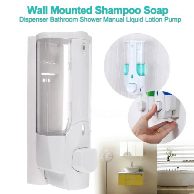 D22 Dispenser sabun cair double with key lock/Tempat sabun cair double-5