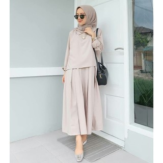 TERLARIS BUAT LEBARAN NYAMAN DIPAKAI Zaitun Dress-Maxi dress hijab