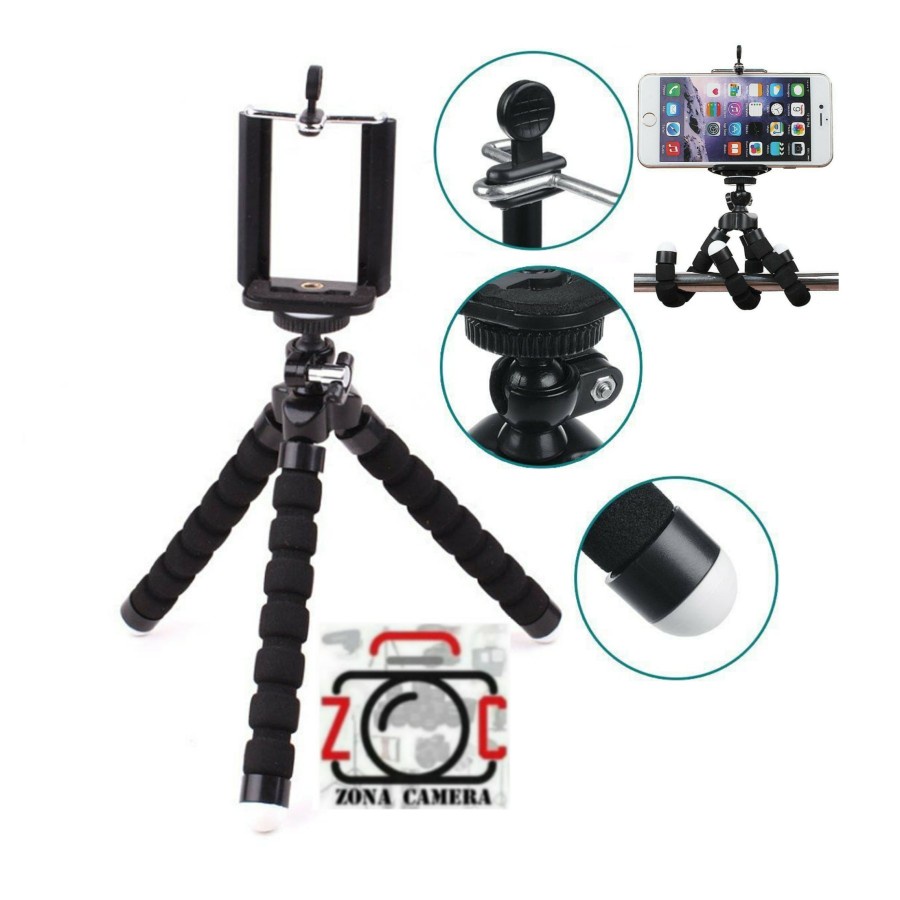 Gorilla pod Mini Flexible Pod Handphone Tripod Gorilla Pod + Holder Hp