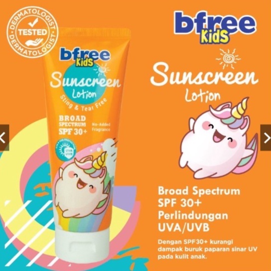 RM! READY ~ BFREE KIDS LOTION - MILD GANTLE LOTION - SUNSCREEN LOTION - DAILY LOTION - BED TIME LOTION ANAK DAN BAYI BPOM