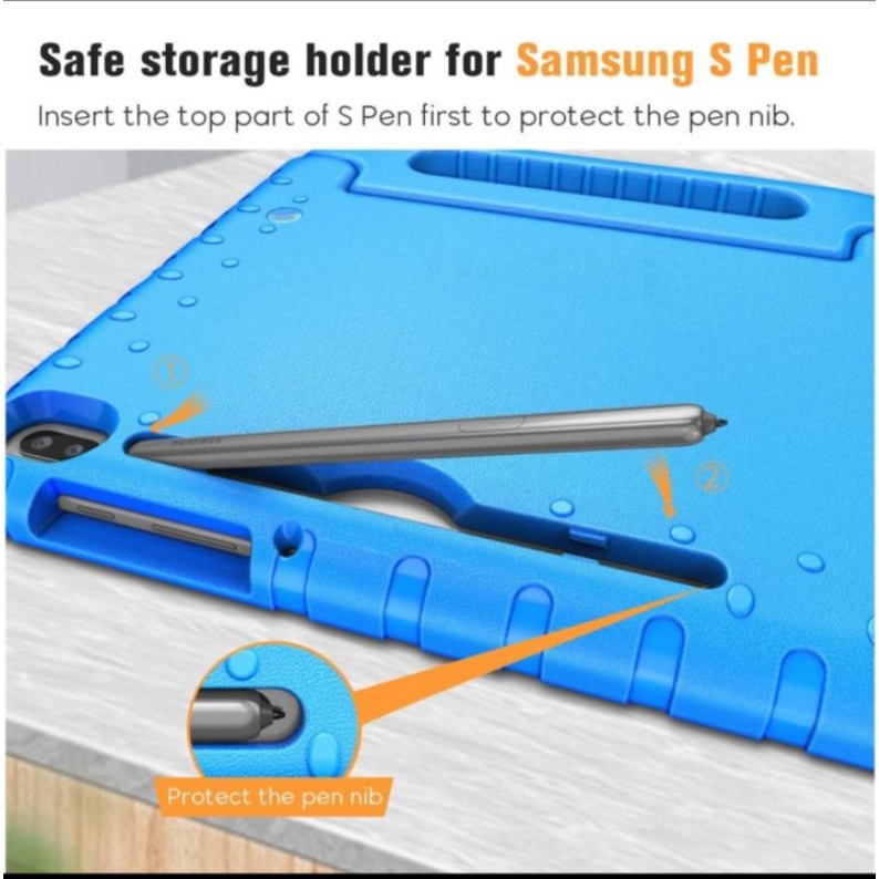 preloved kids case samsung tab s7 blue. casing samsung tab s7 biru.Cover tablet samsung s7