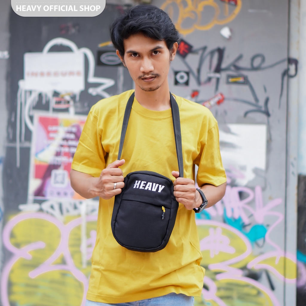 Heavy Cross Body Bag Casual Men's - Shoulder Bag Premium - Sling Bag Heavy - Tas Selempang Pria