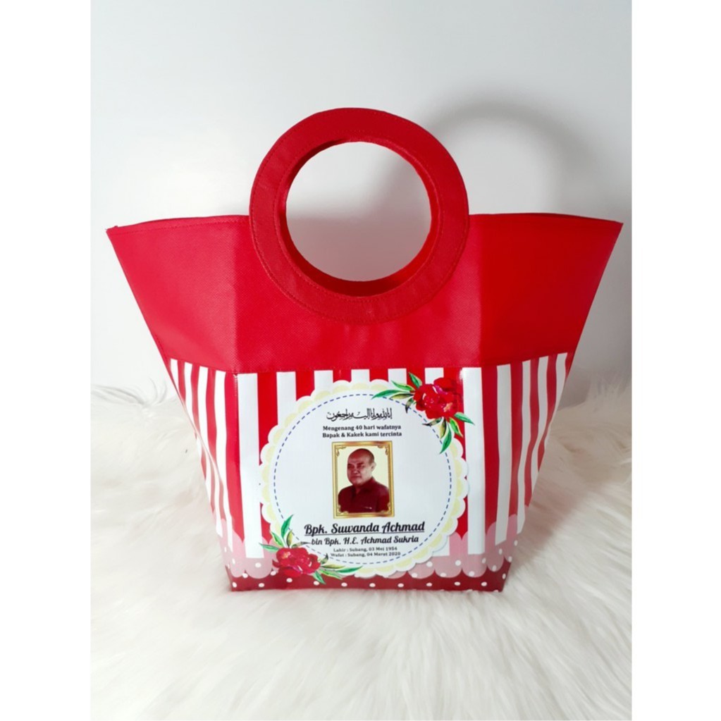 

Tas Souvenir Tahlilan Mengenang Wafat custom Foto