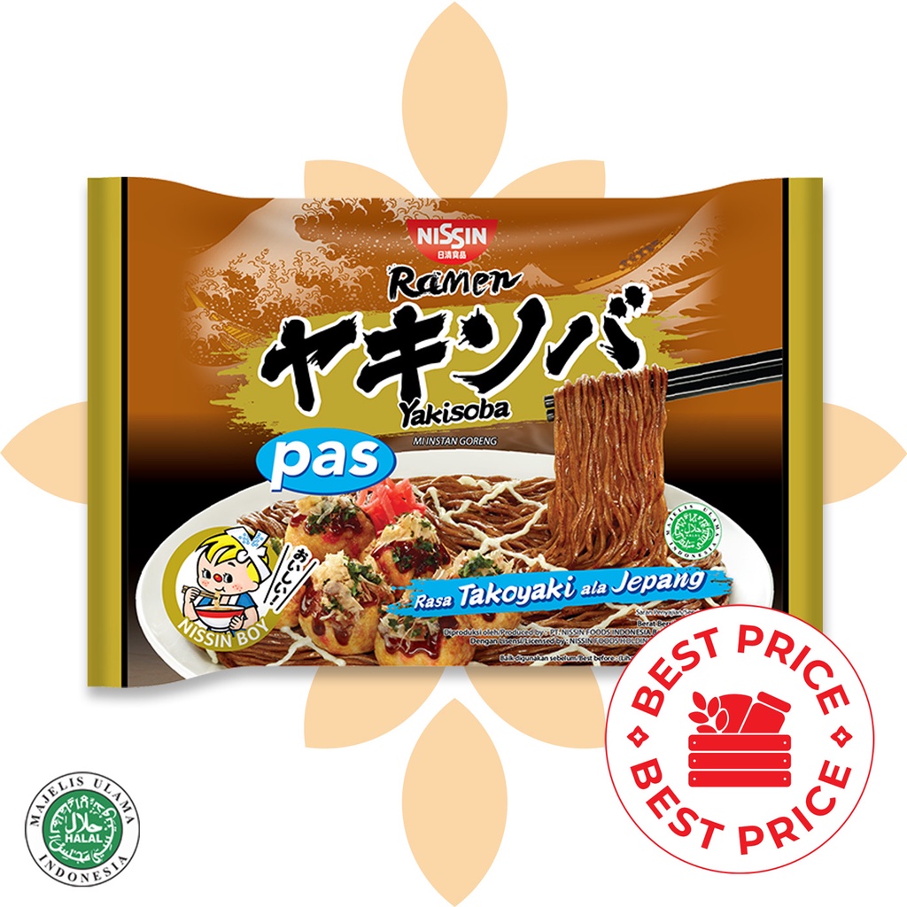 NISSIN - RAMEN YAKISOBA TAKOYAKI - 78 GR (PORSI PAS)