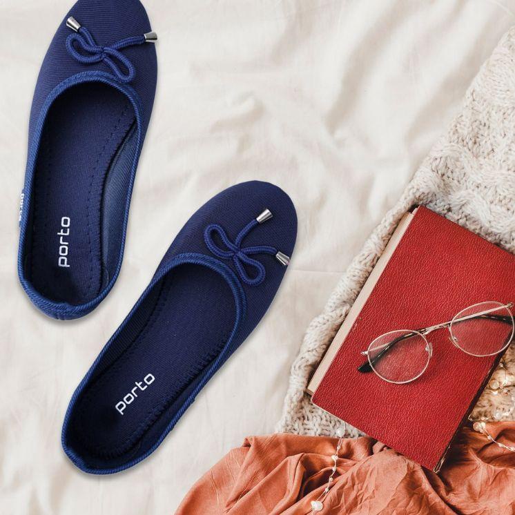 porto sepatu wanita flatshoes balet kain pita korea | GU.22Jn22м