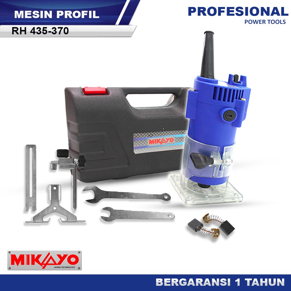 mikayo  Wood Trimmer 6mm 1/4 Inchi Mesin Router Profil List Kayu Trimer Ruter Set