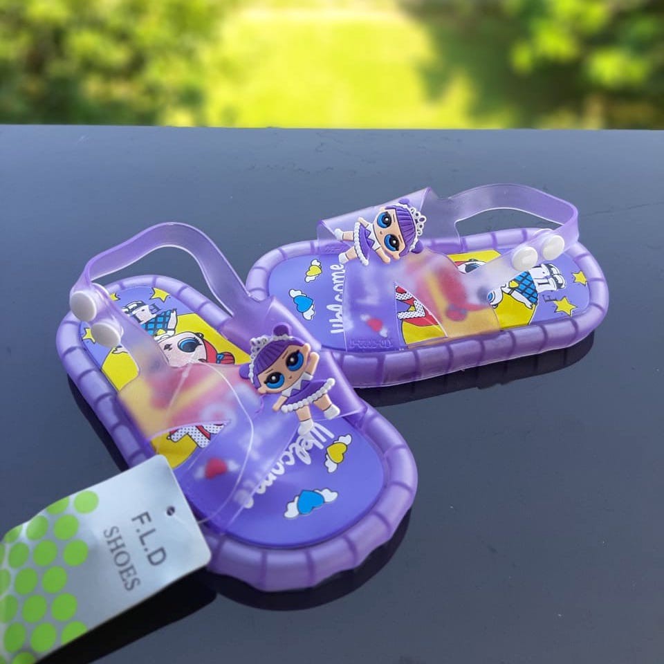 YJD2055 Sandal Jelly Anak Perempuan, Sandal Anak Import Umur 1 2 3 4 5 tahun - Sandal LED