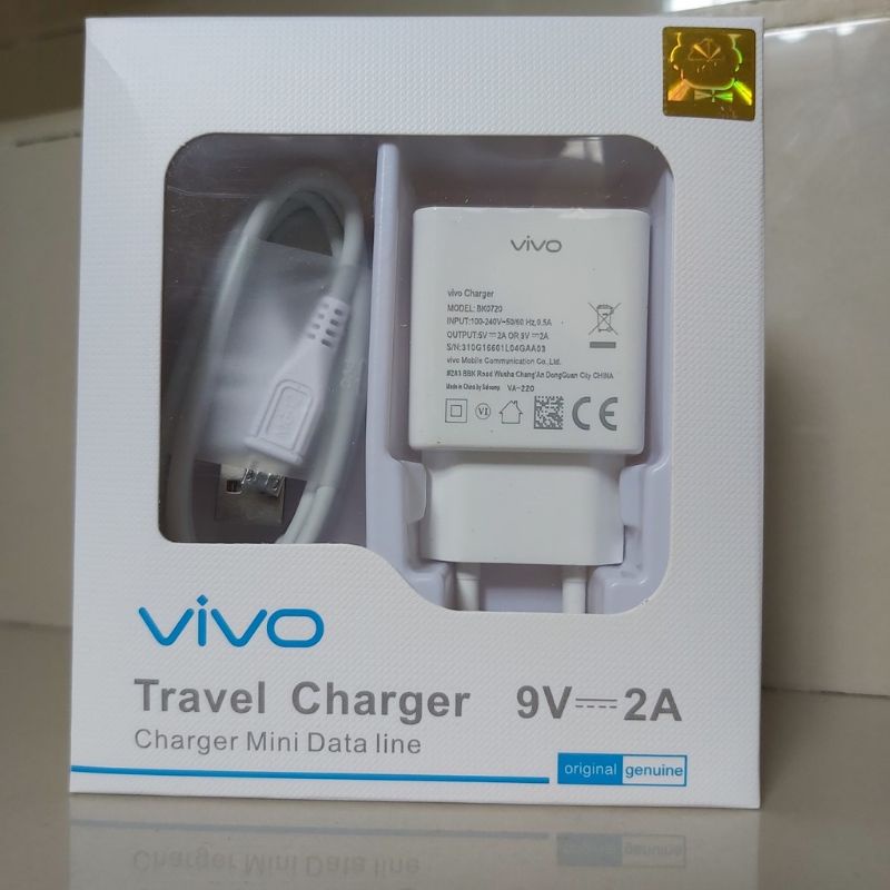 Charger/TC Vivo Original FAST CHARGING 9Volt QUALCOMM 2.0A micro USB