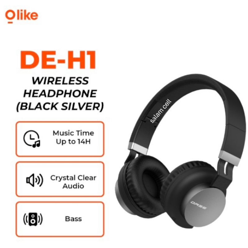 Headset Earphone Bluetooth Olike/OASE Wireless Bluetooth Headphone Extra Bass Improvement Crystal Clear Audio Garansi