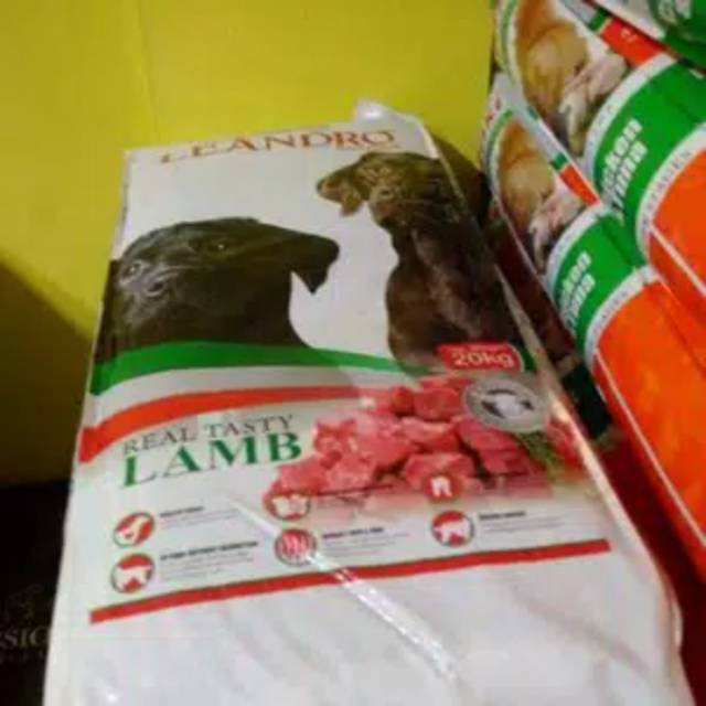 Leandro dog food lamb 20kg khusus ekspedisi