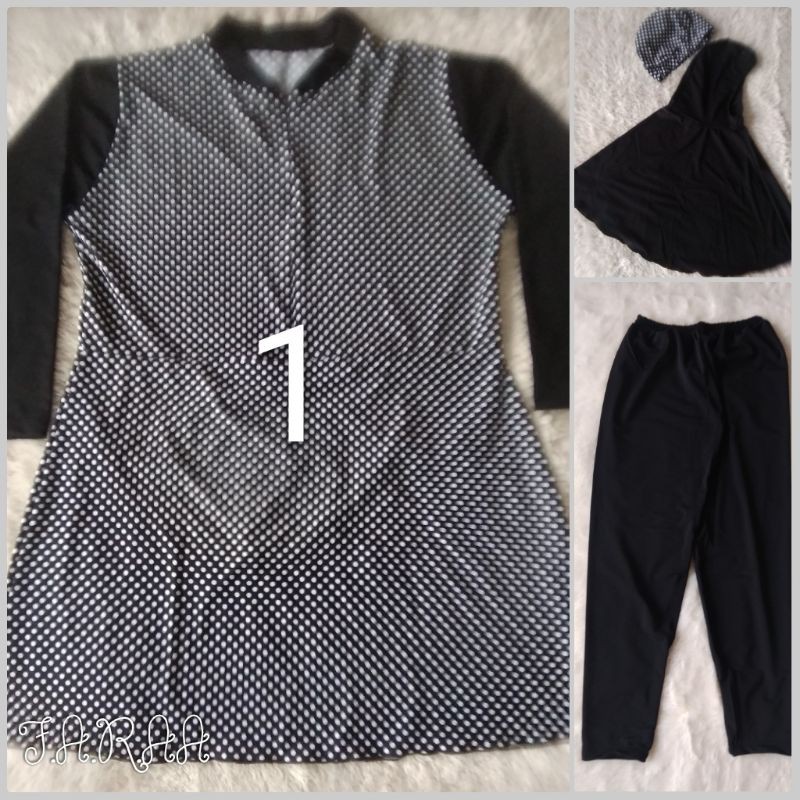 BAJU RENANG MUSLIMAH HIJAB JILBAB JUMBO BIGSIZE 7XL / 8L LD 140 - 170 FIT BB 130kg