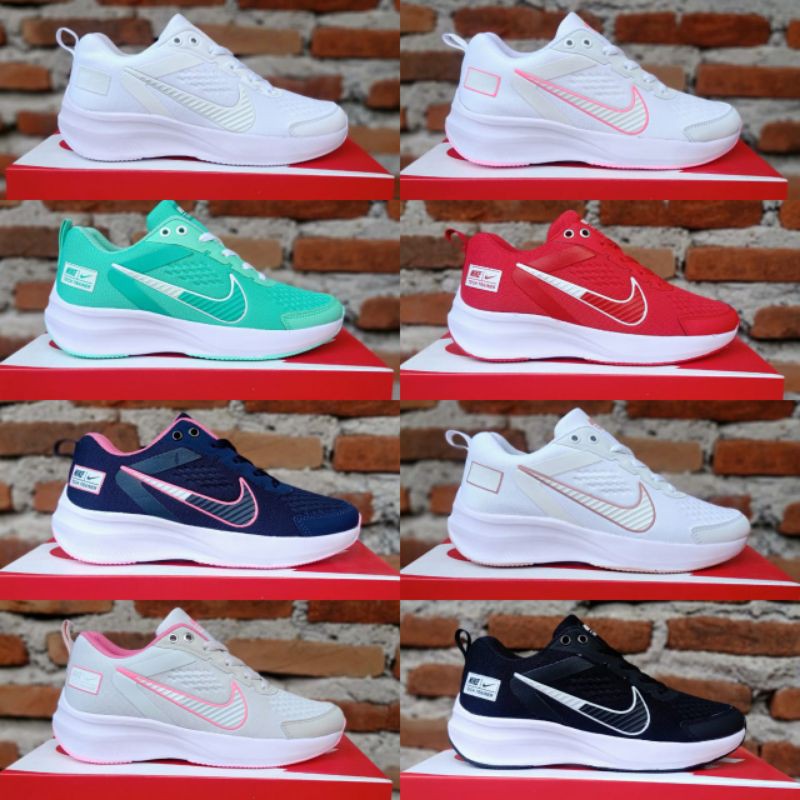Sepatu Nike trener tech wanita untuk senam zumba aerobik Joging fitness - Neo tosca Putih