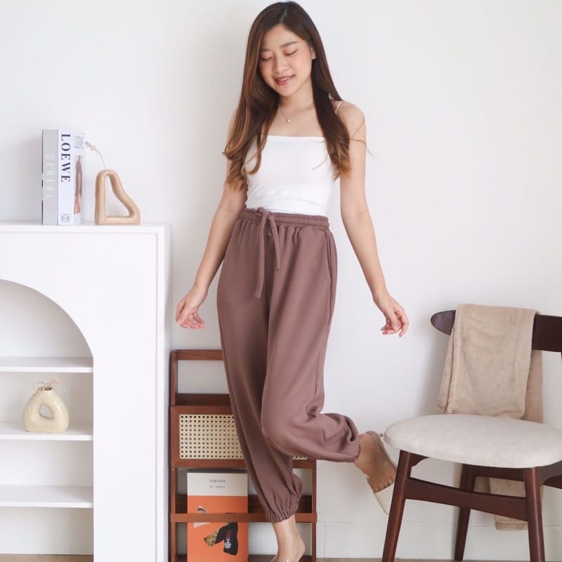 BEFAST - ZEC OOTD Wanita Celana Jogger EVELYN / Jogger Daily / Celana Panjang Jogger / Jogger Wanita / Celana Jogger Polos / OOTD Wanita Remaja Casual /  Terlaris / Termurah / Jogger Santai