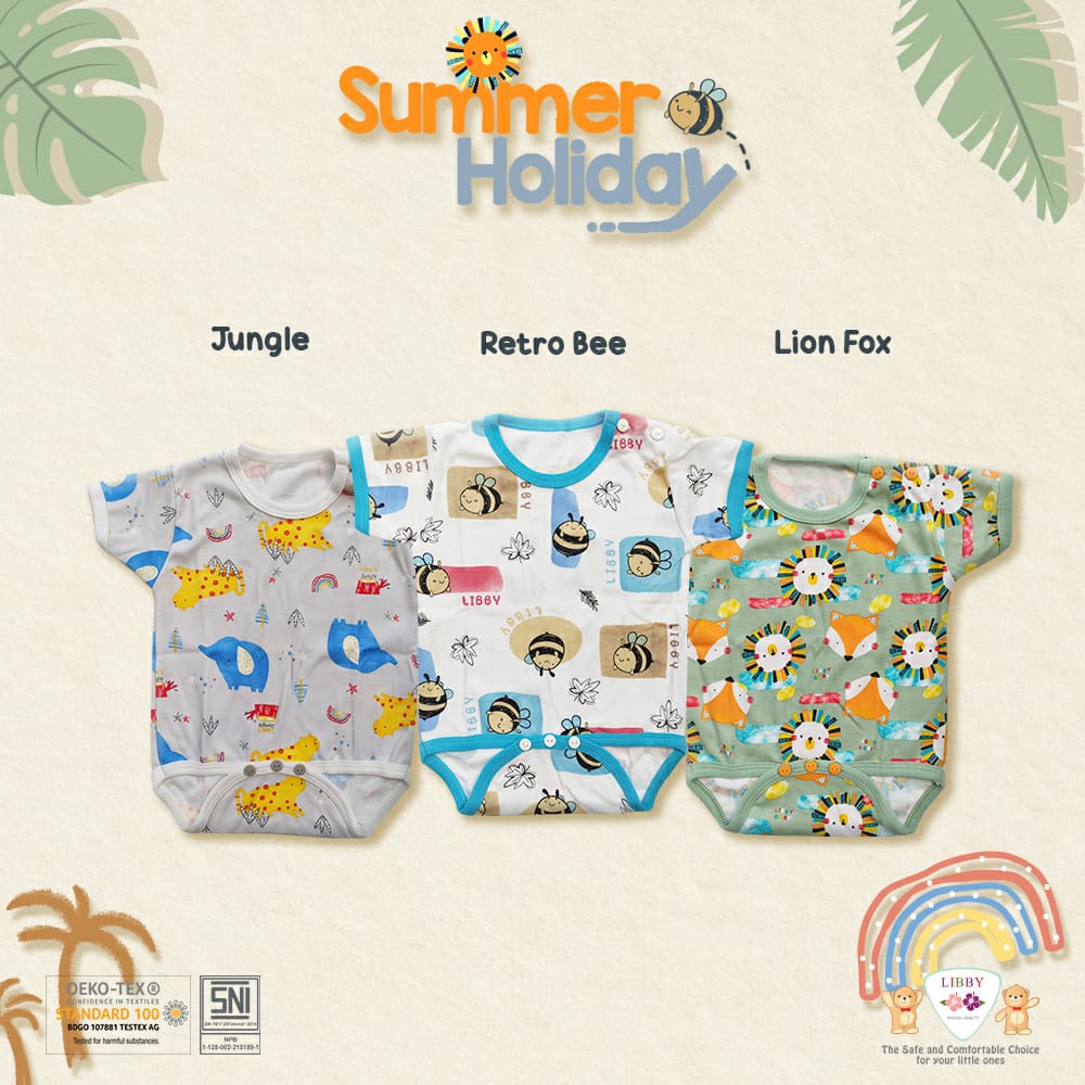 LIBBY Baju Kodok Segitiga / Jumper Romper Motif (0-3M)| Baju Bayi BON VOYAGE / ZOE BABY / SUMMER GAMES / TEA TIME / TREE HOUSE / SUNNY HILLS / HELLO SUNSHINE / ENCHANTED WILD Perlengkapan Bayi Baru Lahir