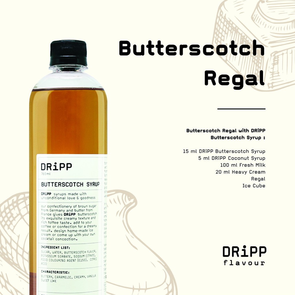 DRiPP - Minuman Sirup Butterscotch 760ml