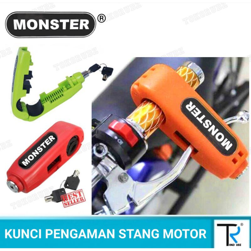 Gembok Motor Kunci Pengaman Anti Maling Stang Motor MONSTER Original