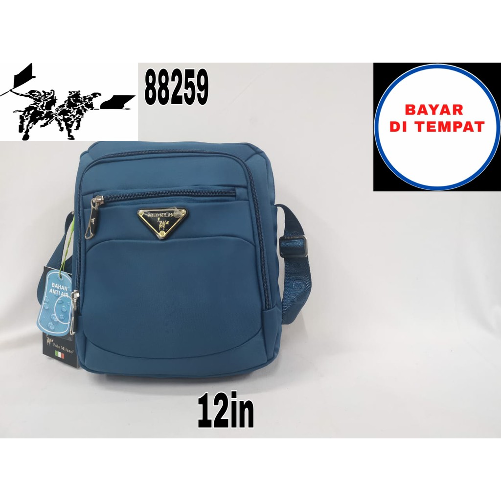 TAS SELEMPANG PRIA POLO MILANO IMPORT 88229 TERBARU SLINGBAG MURAH WAISTBAG 12 Inch