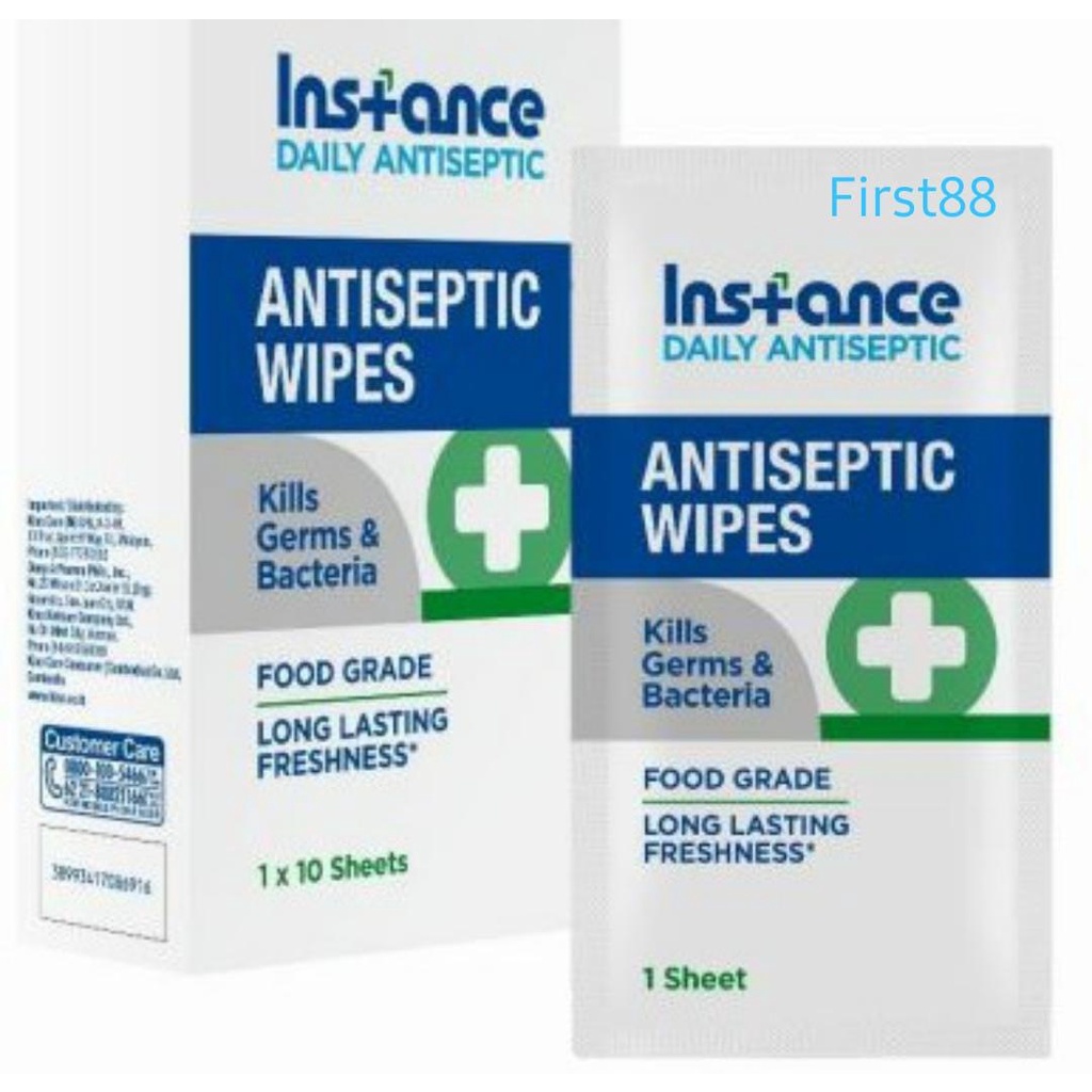 Instance Antiseptic wipes food grade 1sheet ( harga per 1 lembar )
